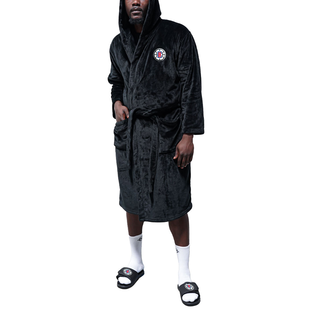 Unisex ISlide Black LA Clippers Fleece Phantom Robe
