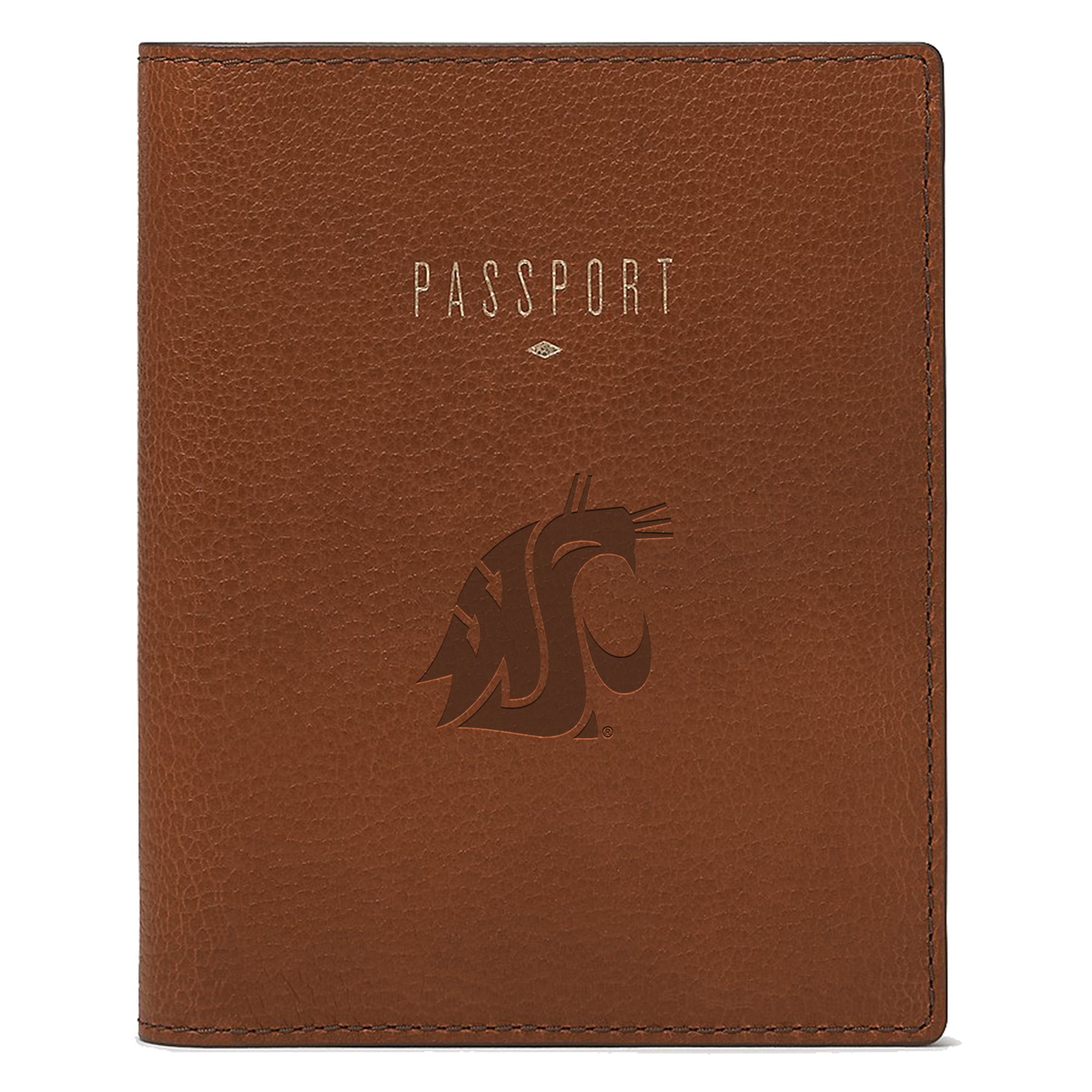 Fossil  Brown Washington State Cougars Travel RFID Passport Case