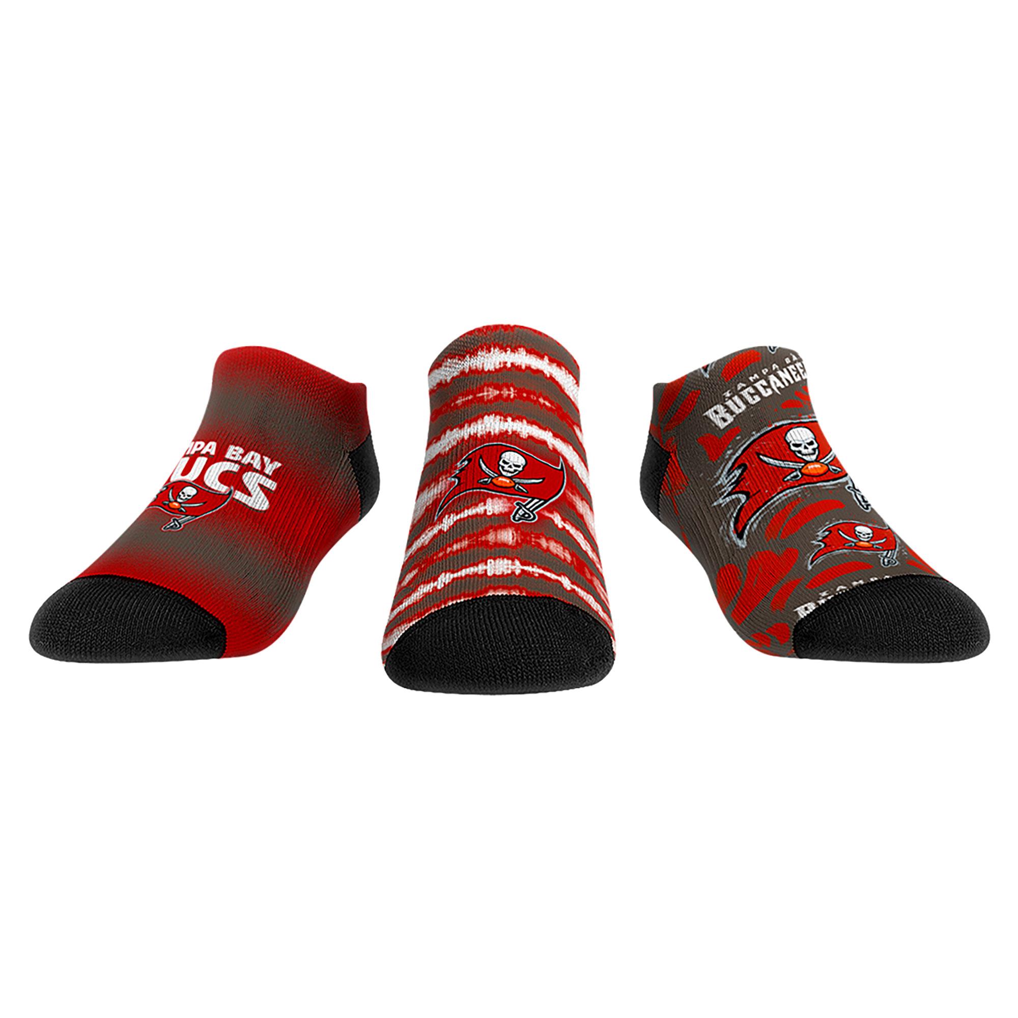 Unisex Rock Em Red Tampa Bay Buccaneers Make Some Noise Three-Pack Low-Cut Socks Set