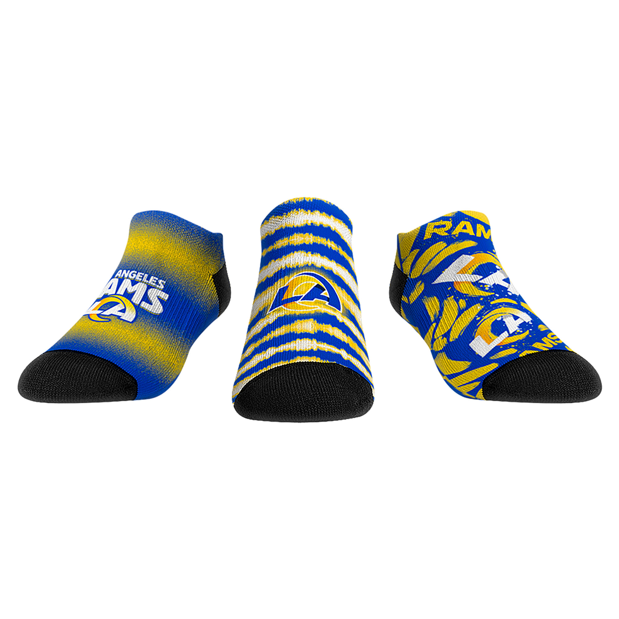Unisex Rock Em Blue Los Angeles Rams Make Some Noise Three-Pack Low-Cut Socks Set