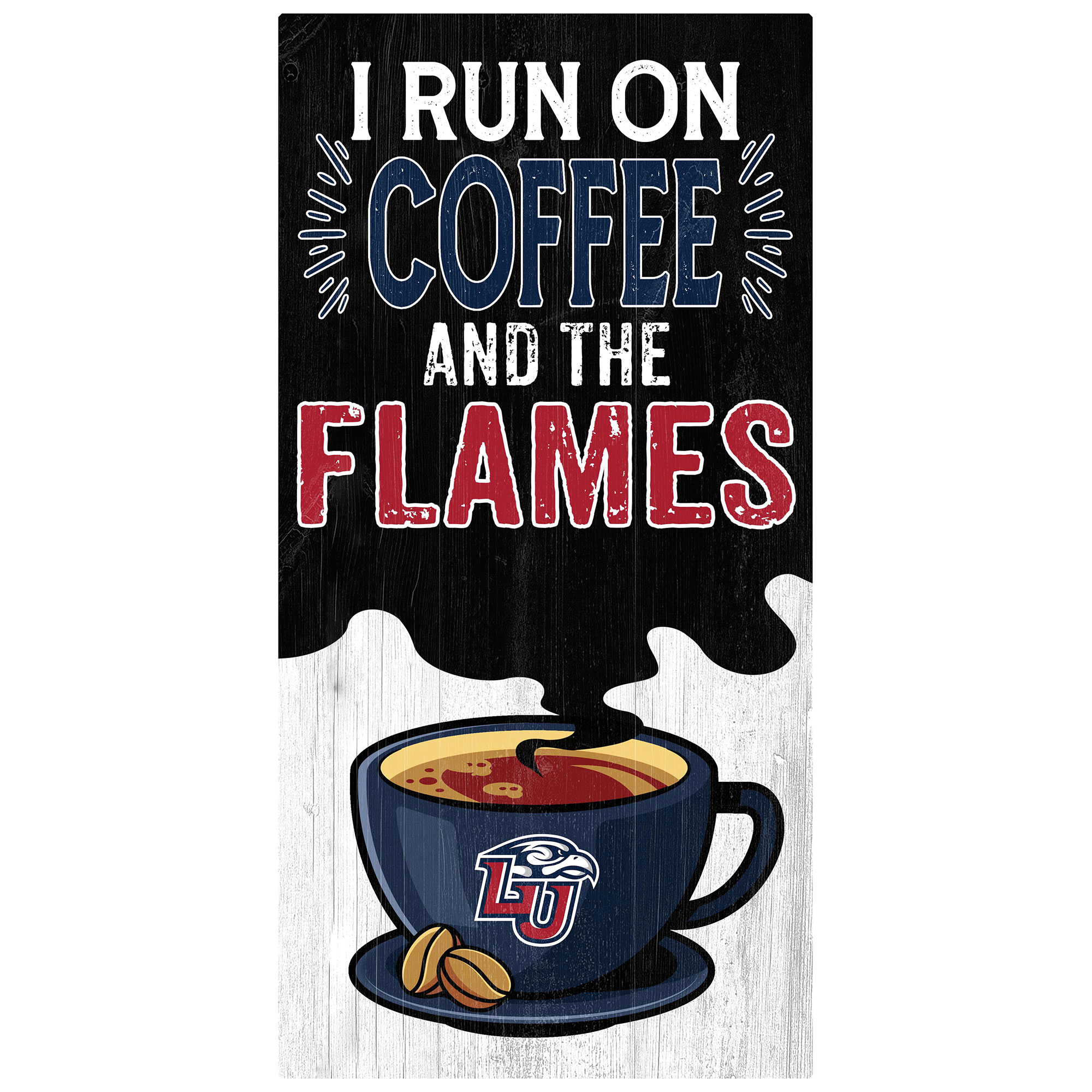 Liberty Flames 6" x 12" Coffee Wall Art