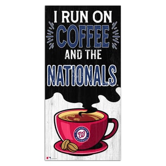 Washington Nationals 6" x 12" Coffee Wall Art
