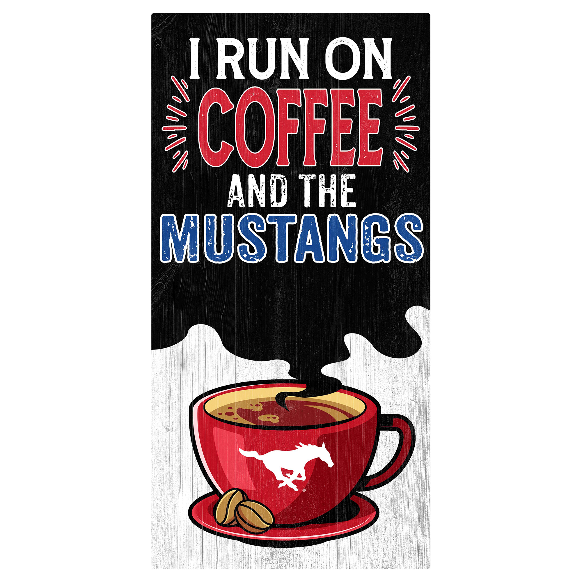 SMU Mustangs 6" x 12" Coffee Wall Art