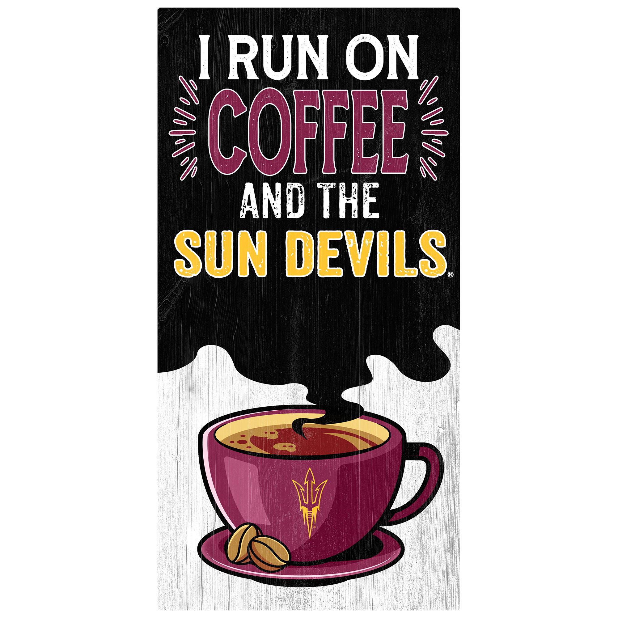 Arizona State Sun Devils 6" x 12" Coffee Wall Art