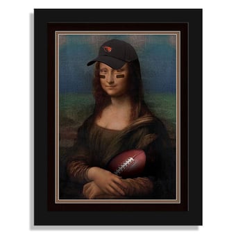 Oregon State Beavers 12" x 16" Mona Lisa Fan Framed Fine Art Print