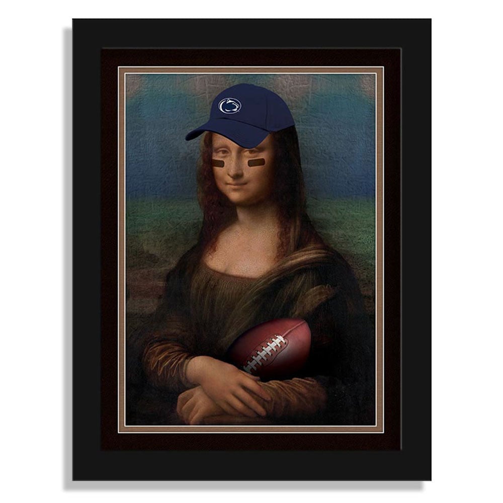 Penn State Nittany Lions 12" x 16" Mona Lisa Fan Framed Fine Art Print