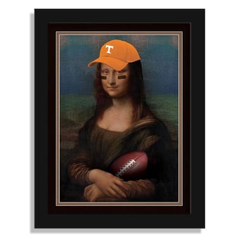 Tennessee Volunteers 12" x 16" Mona Lisa Fan Framed Fine Art Print