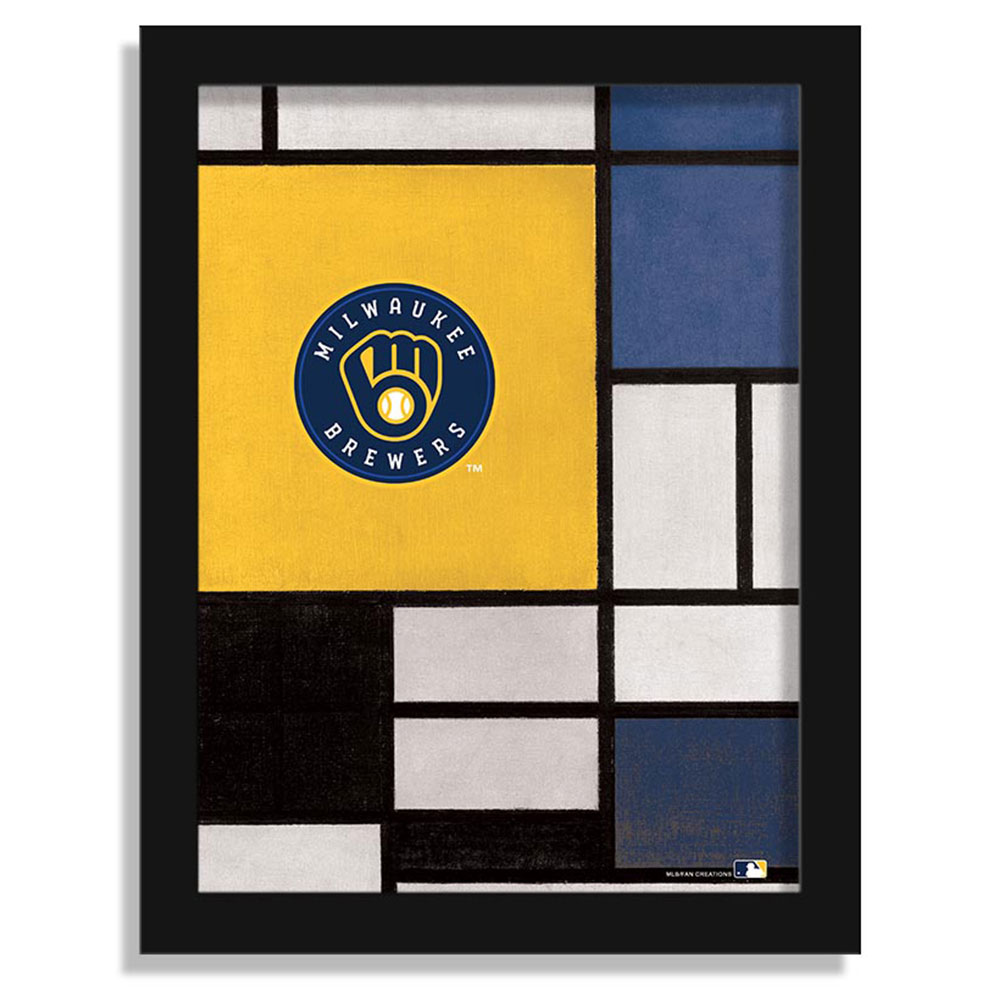Milwaukee Brewers 12" x 16" Team Composition Framed Fine Art Print
