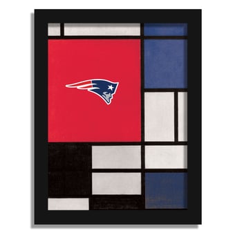 New England Patriots 12" x 16" Team Composition Framed Fine Art Print
