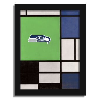 Seattle Seahawks 12" x 16" Team Composition Framed Fine Art Print