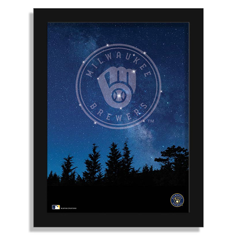 Milwaukee Brewers 12" x 16" In The Stars Framed Art Print