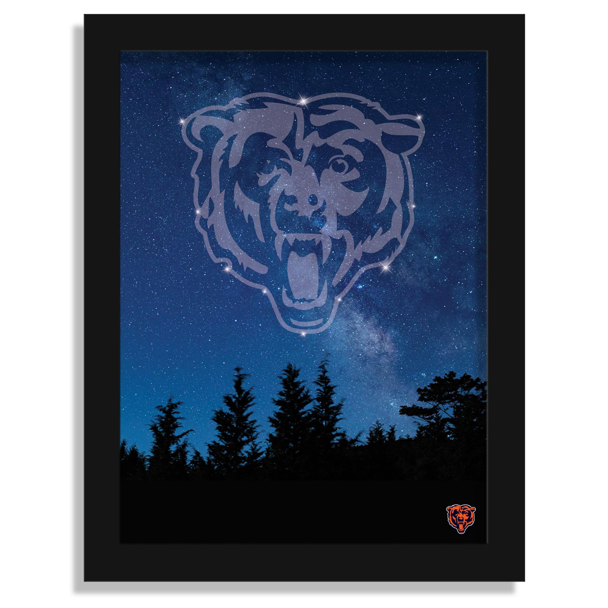 Chicago Bears 12" x 16" In The Stars Framed Art Print