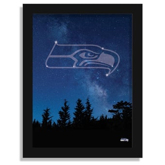 Seattle Seahawks 12" x 16" In The Stars Framed Art Print