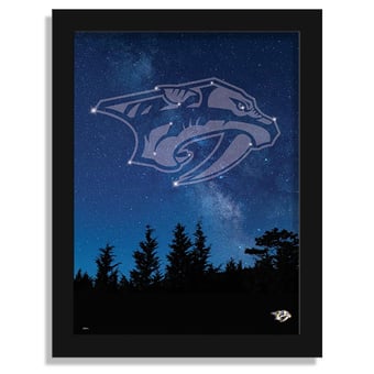 Nashville Predators 12" x 16" In The Stars Framed Art Print