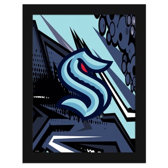 Seattle Kraken 12" x 16" Team Comic Framed Art Print