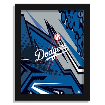 Los Angeles Dodgers 12" x 16" Team Comic Framed Art Print