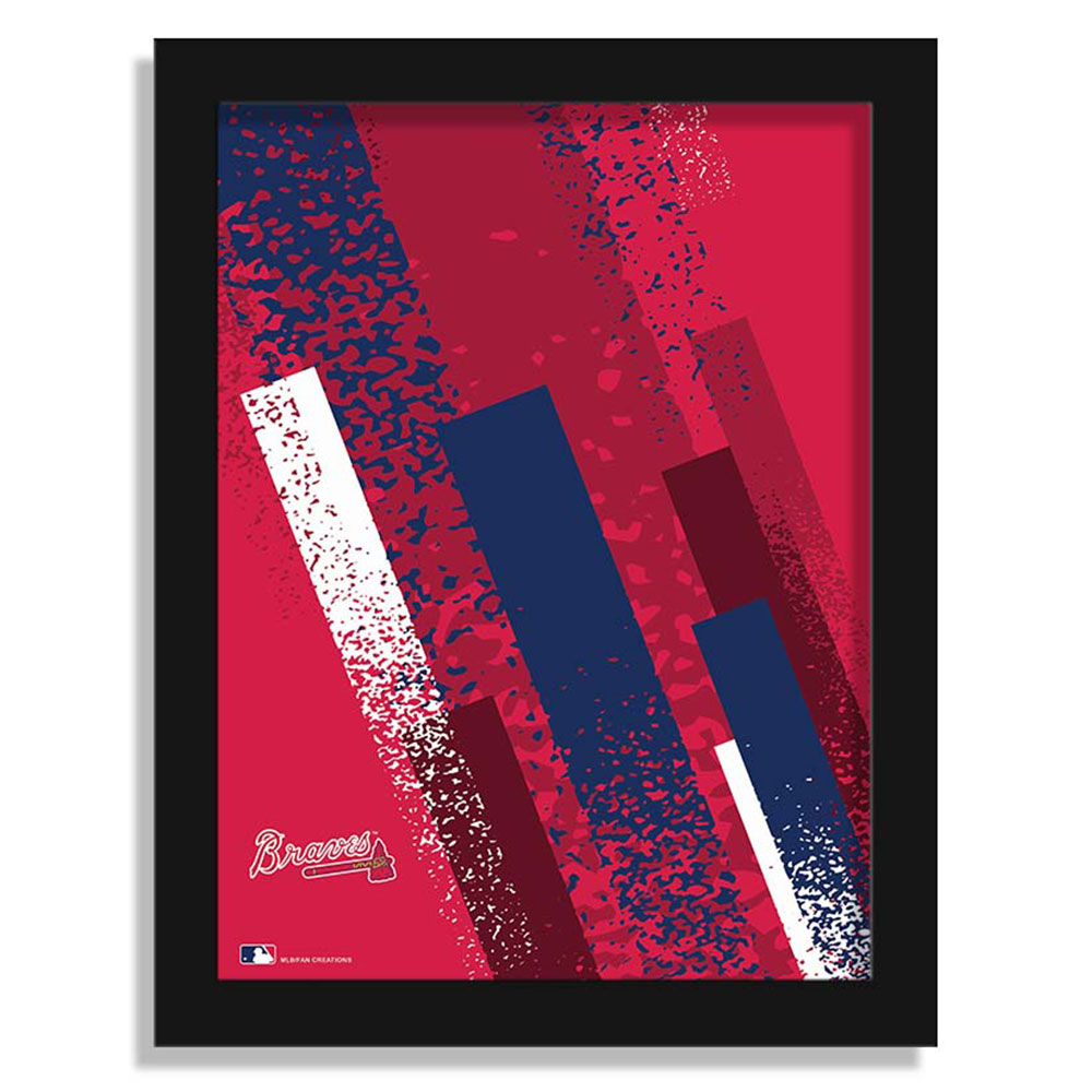 Atlanta Braves 12" x 16" Team Color Framed Art Print