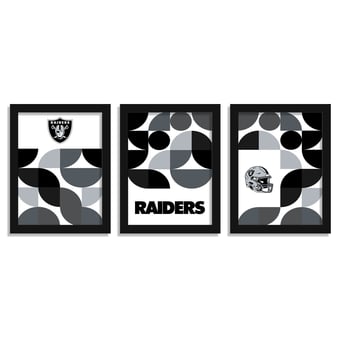 Las Vegas Raiders 12" x 16" Framed Minimalist Print Set