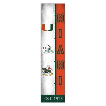 Miami Hurricanes 6" x 24" Progression Wood Sign