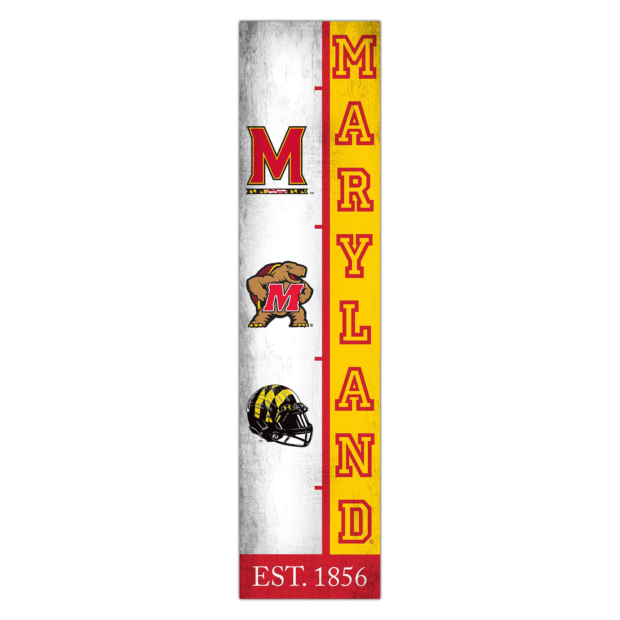 Maryland Terrapins 6" x 24" Progression Wood Sign