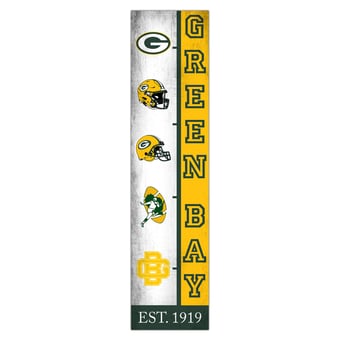 Green Bay Packers 6" x 24" Progression Wood Sign