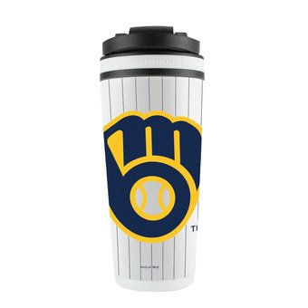 Milwaukee Brewers 26oz. 4D Stainless Steel Shaker Bottle
