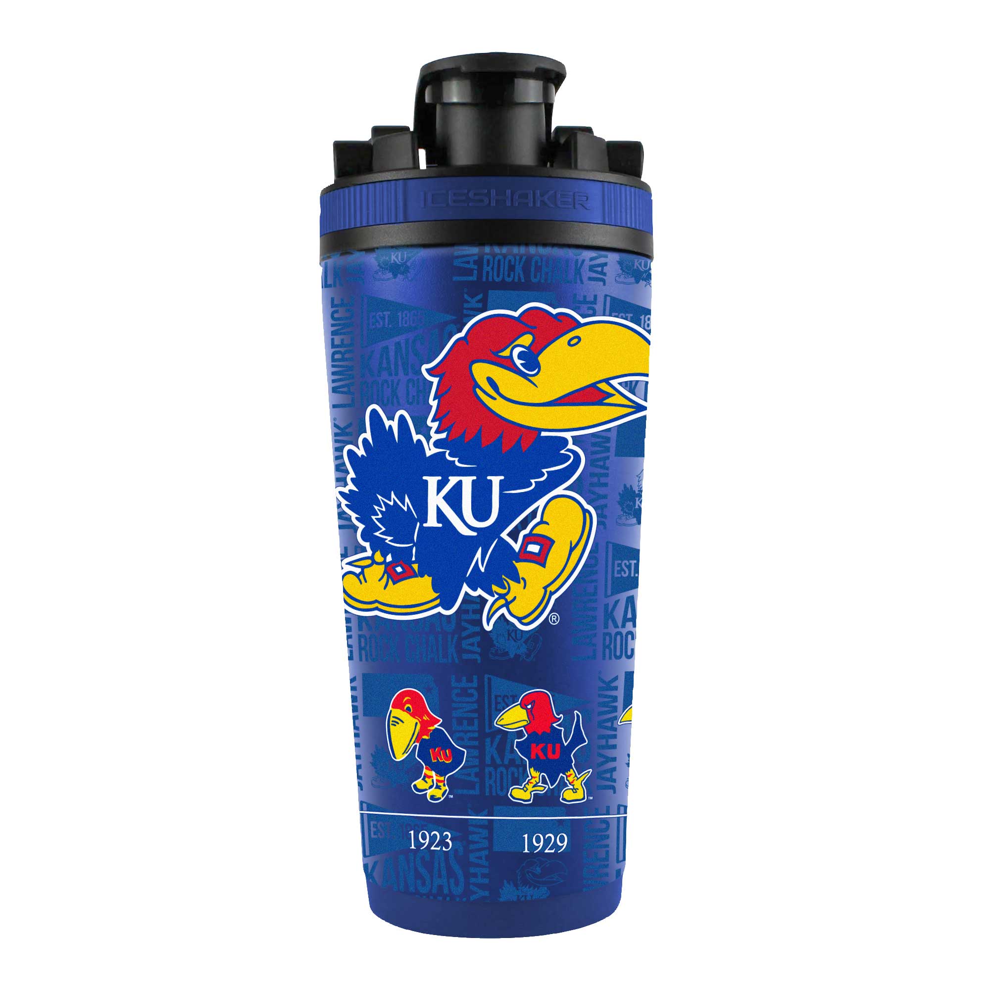 Kansas Jayhawks 26oz. 4D Stainless Steel Shaker Bottle