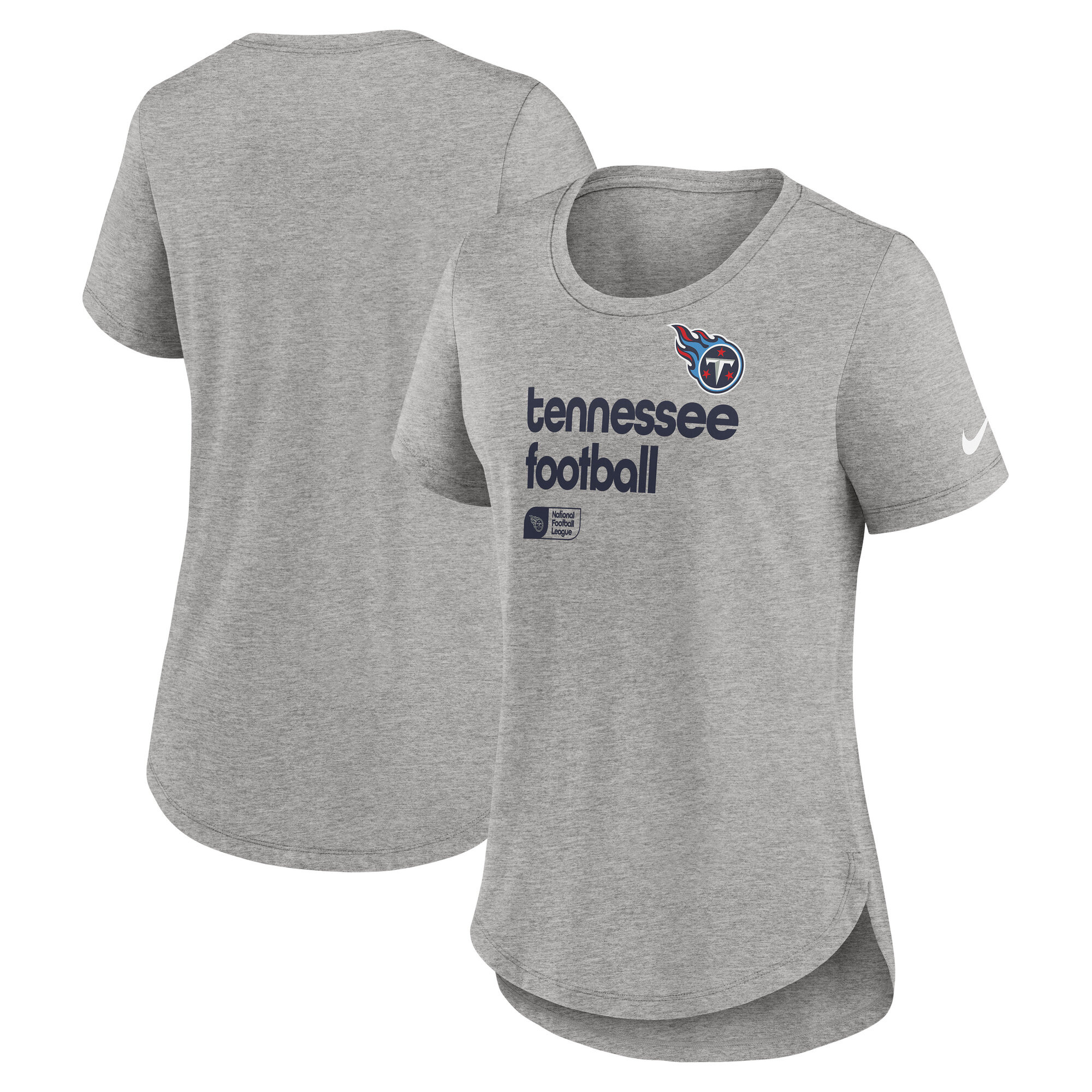Women's Nike Heather Gray Tennessee Titans Team Shout Out Tri-Blend T-Shirt