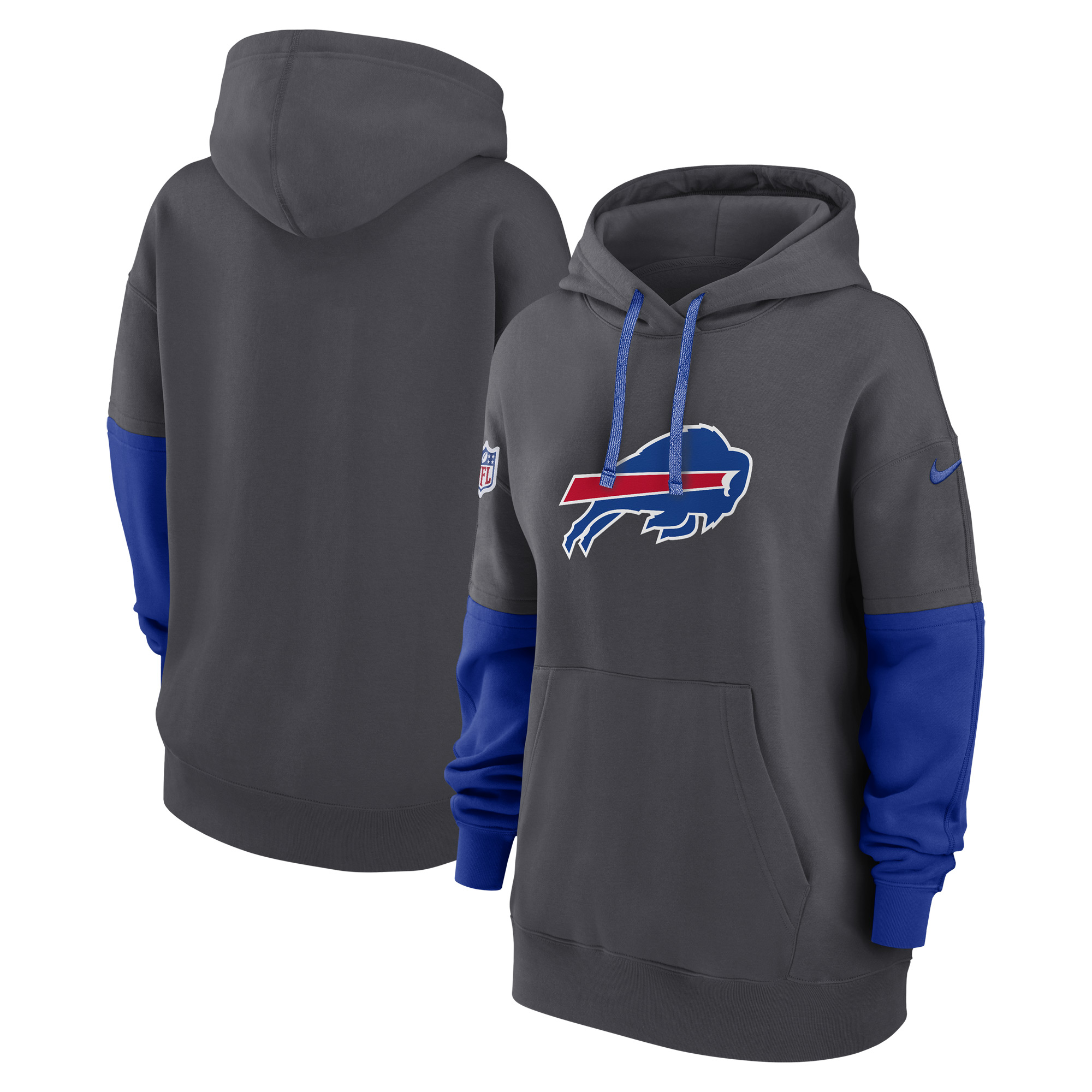 Women’s Nike Anthracite Buffalo Bills Sideline Essential Hoodie Women’s Nike Anthracite Buffalo Bills Sideline Essential Hoodie