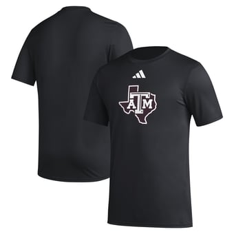 Men's adidas Black Texas A&M Aggies Primary Locker Logo Pre-Game AEROREADY T-Shirt