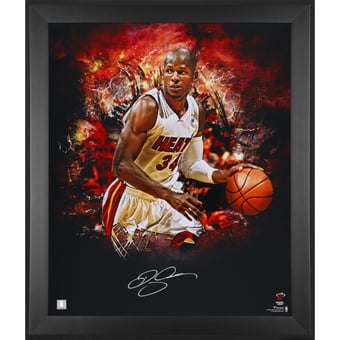 Ray Allen Miami Heat Autographed Framed 20 " x 24" In Focus Photograph