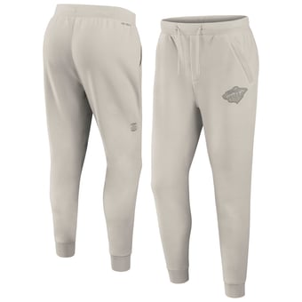 Men's Fanatics  Cream Minnesota Wild Authentic Pro Road Fleece Sweatpants