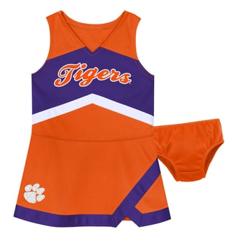 Girls Preschool Outerstuff Orange Clemson Tigers Two-Piece Cheer Captain Jumper Dress & Bloomers Set