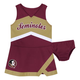 Girls Preschool Outerstuff Garnet Florida State Seminoles Two-Piece Cheer Captain Jumper Dress & Bloomers Set