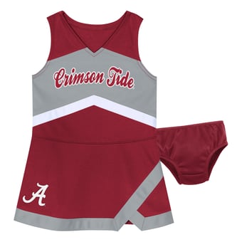 Girls Preschool Outerstuff Crimson Alabama Crimson Tide Two-Piece Cheer Captain Jumper Dress & Bloomers Set