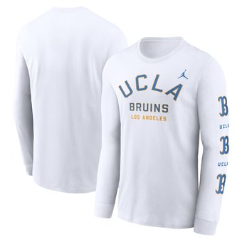 Men's Jordan Brand White UCLA Bruins Primetime Classic Location Long Sleeve T-Shirt