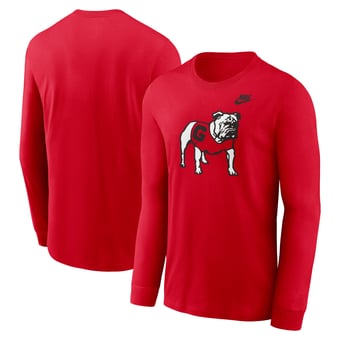 Men's Nike Red Georgia Bulldogs Legacy Primary Logo Long Sleeve T-Shirt