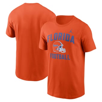 Men's Jordan Brand Orange Florida Gators Campus Football Helmet T-Shirt