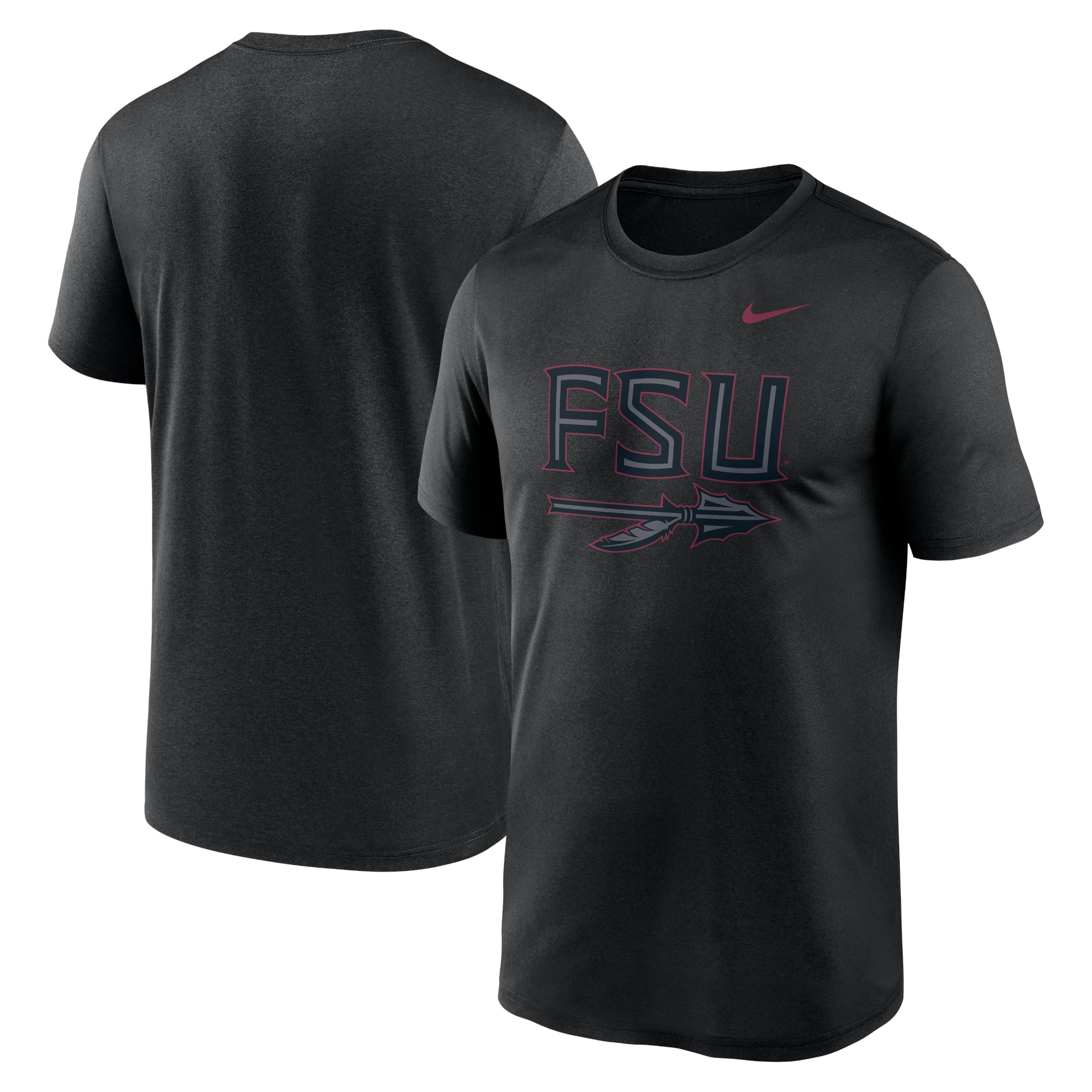 Men's Nike Black Florida State Seminoles Color Pop Logo Legend Performance T-Shirt