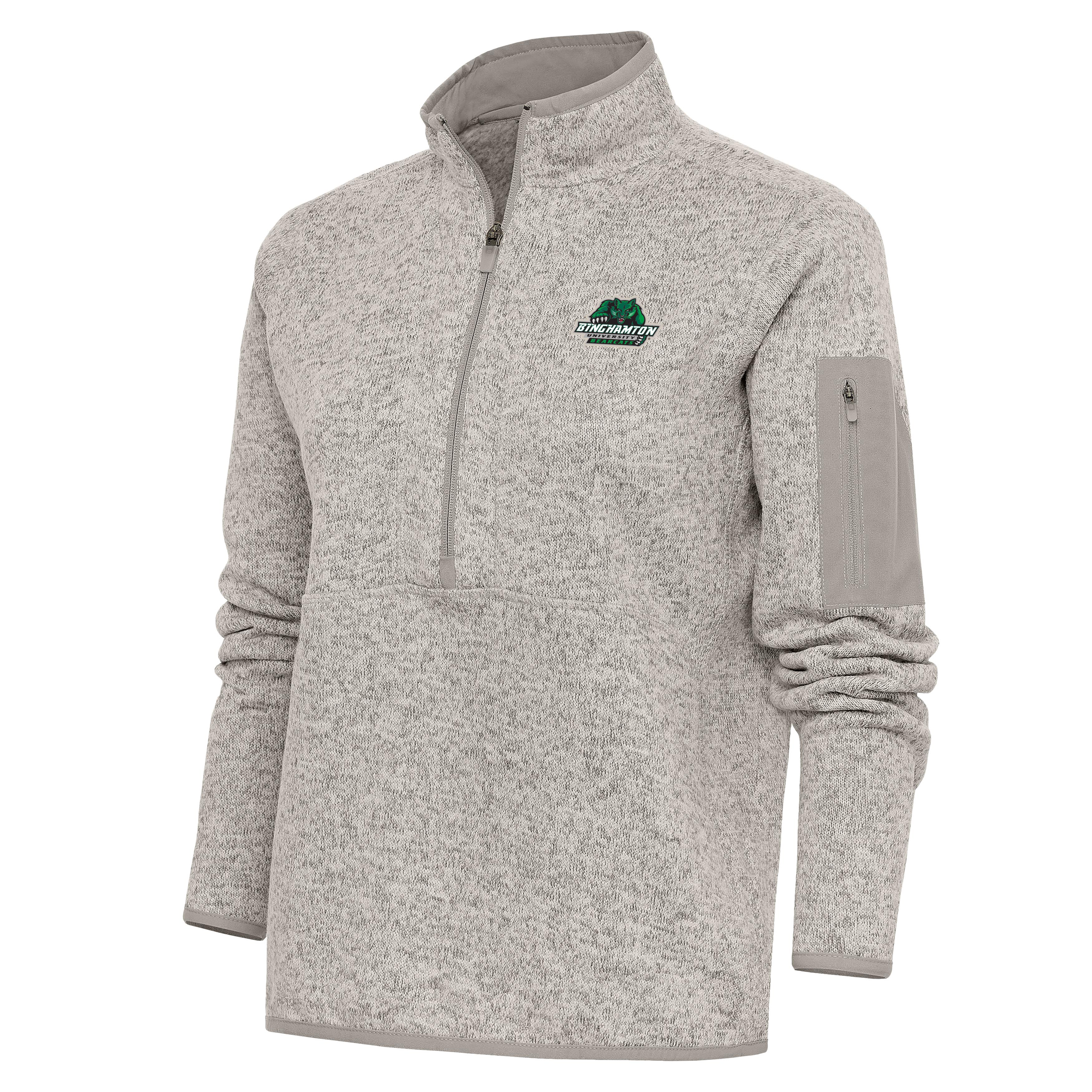 Women’s Antigua Oatmeal Binghamton Bearcats Fortune Digital Thermal Half-Zip Jacket Women’s Antigua Oatmeal Binghamton Bearcats Fortune Digital Thermal Half-Zip Jacket