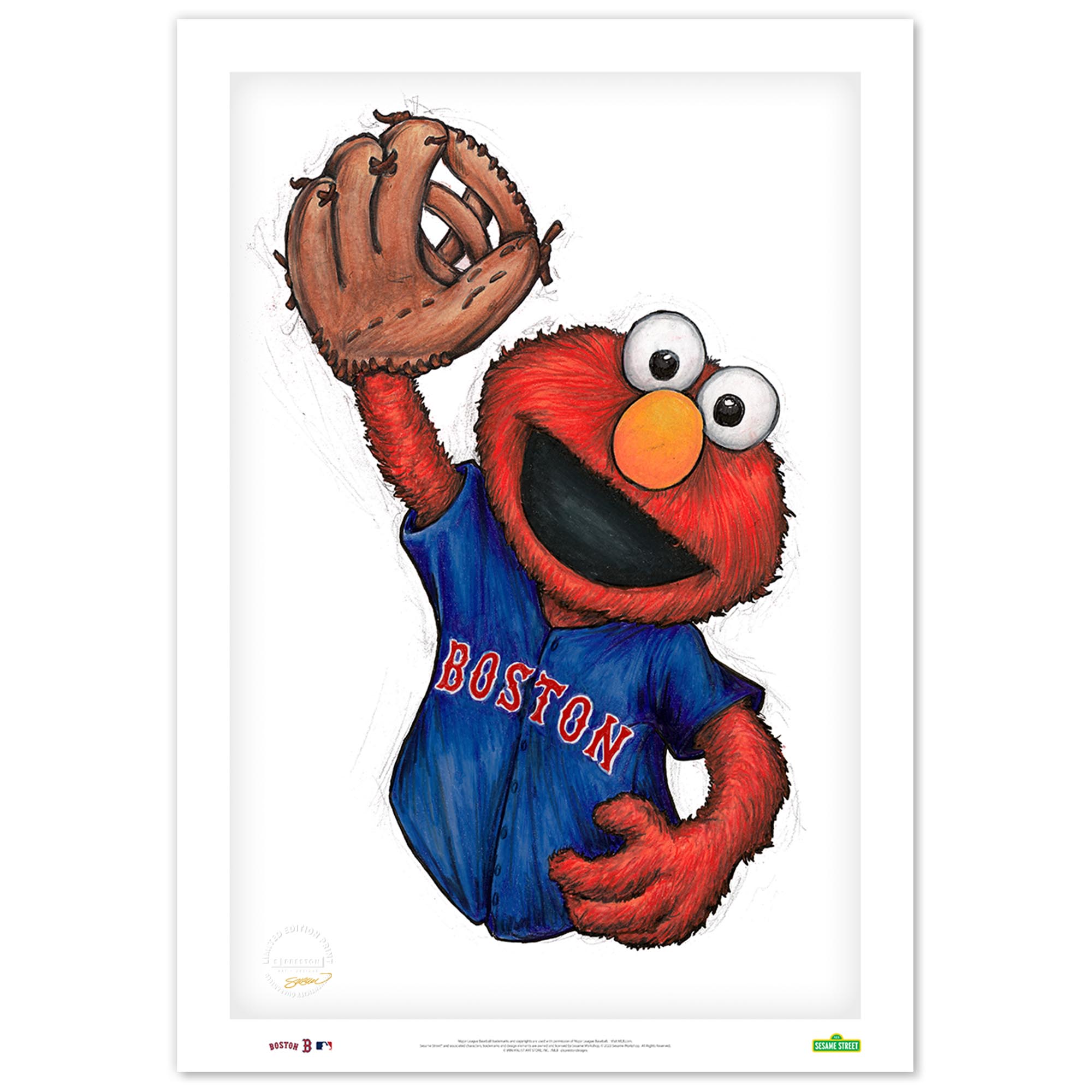 Boston Red Sox 24" x 36" Sesame Street Limited Edition Fine Art Print