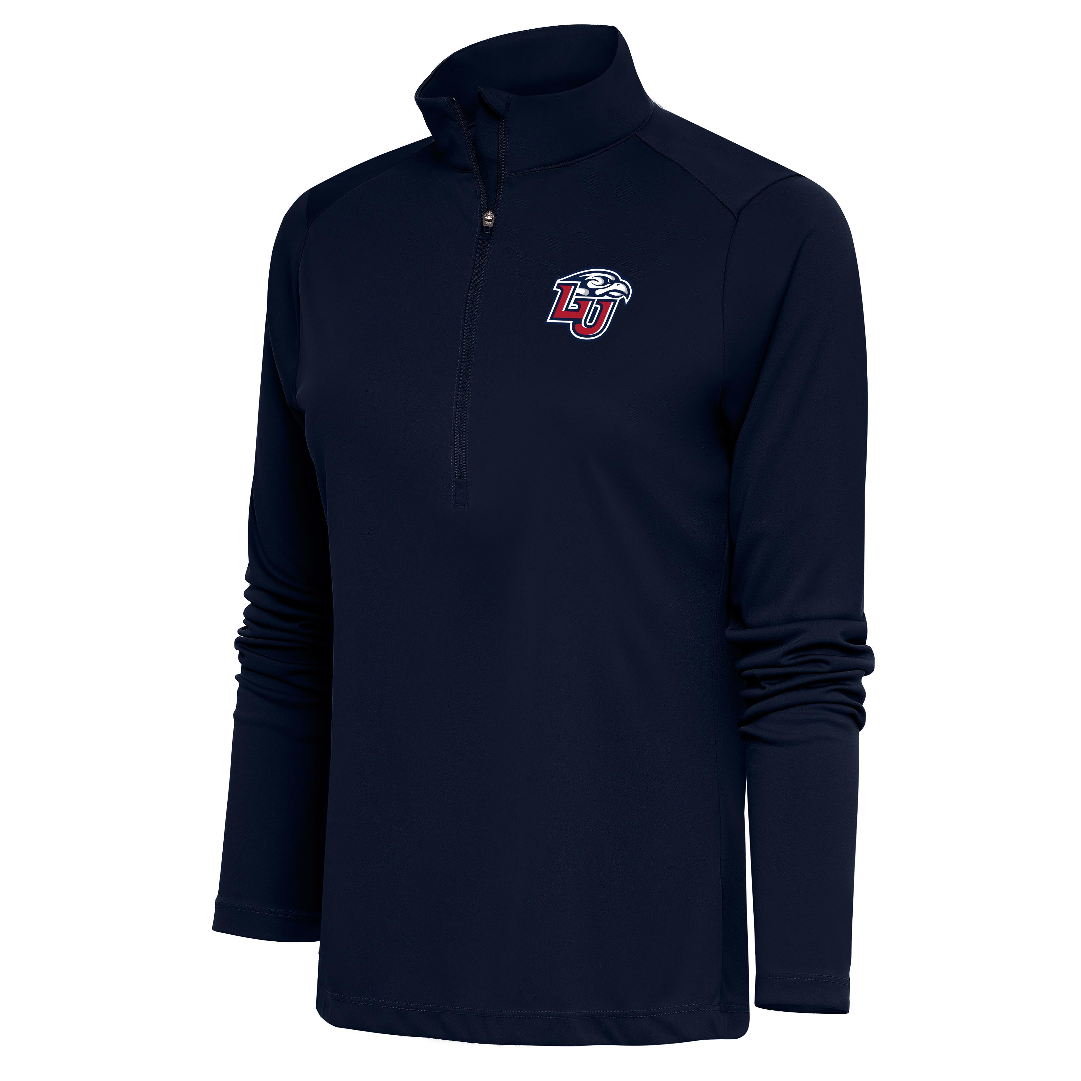 Women’s Antigua Liberty Flames Navy Tribute Half-Zip Top Women’s Antigua Liberty Flames Navy Tribute Half-Zip Top