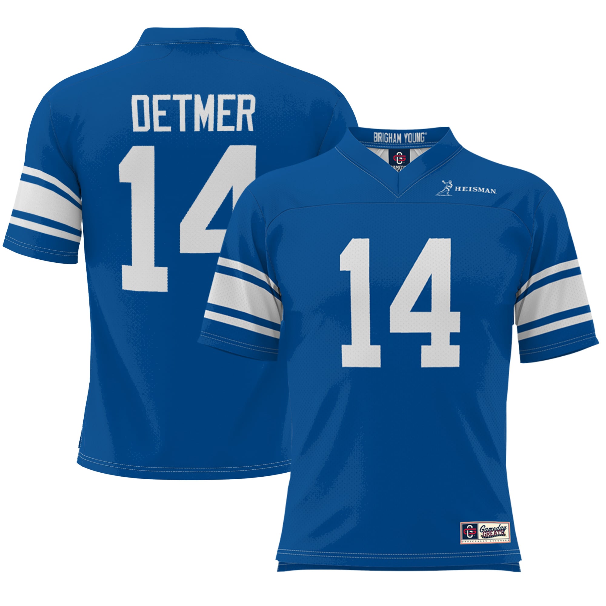 Men's Ty Detmer Royal BYU Cougars Heisman Football Jersey
