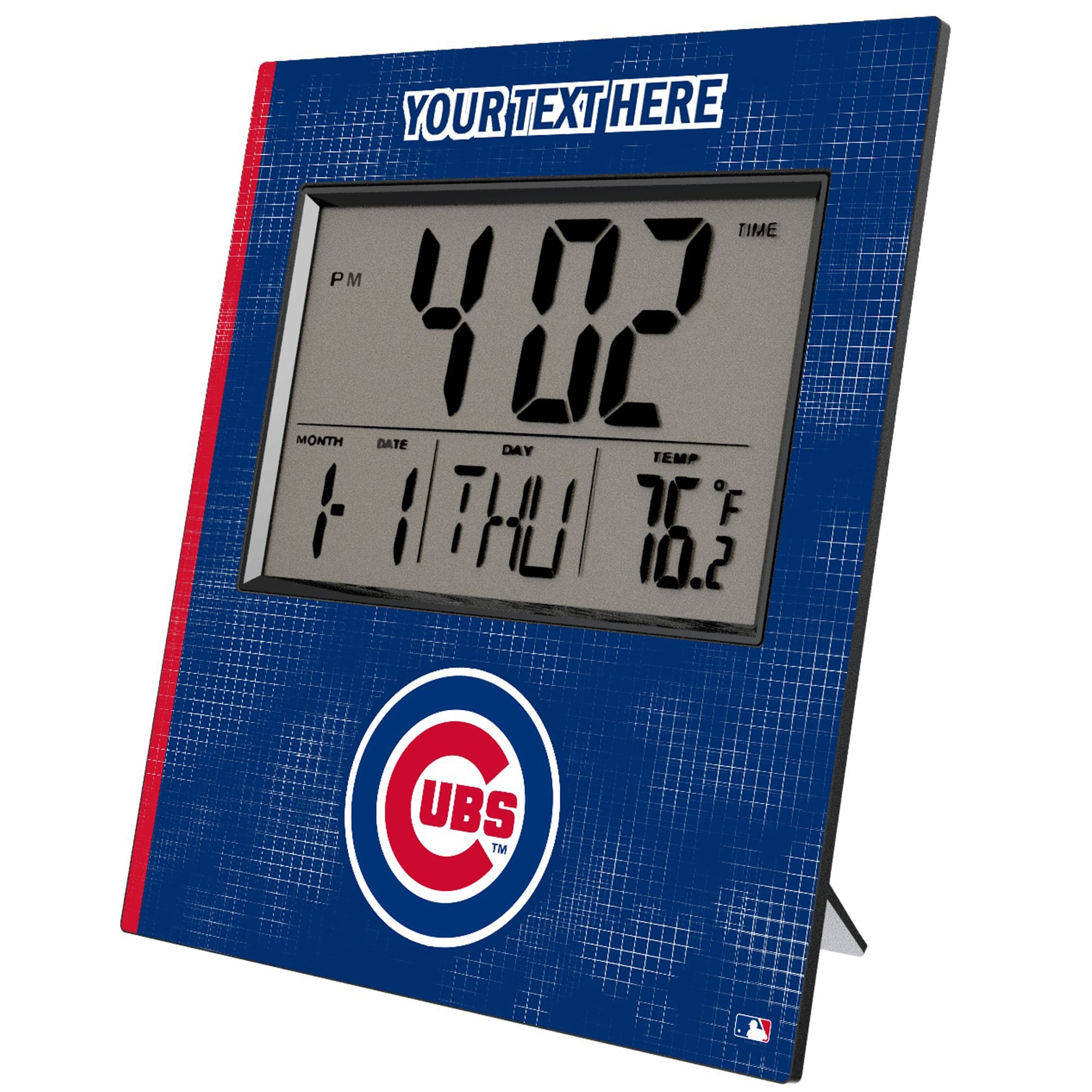 Keyscaper Chicago Cubs Personalized Digital Desk Clock