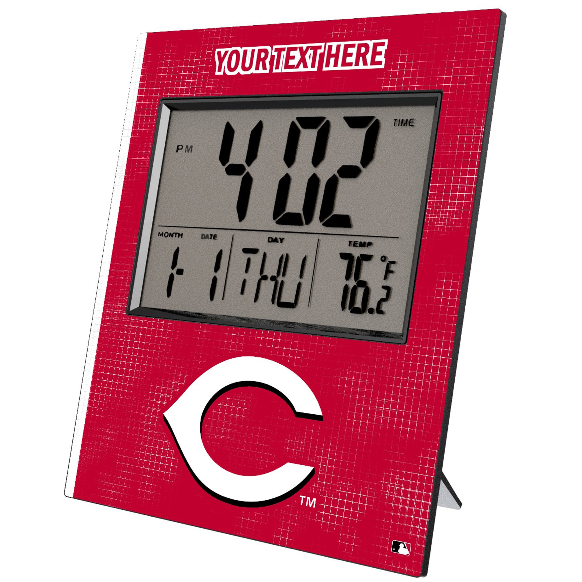 Keyscaper Cincinnati Reds Personalized Digital Desk Clock