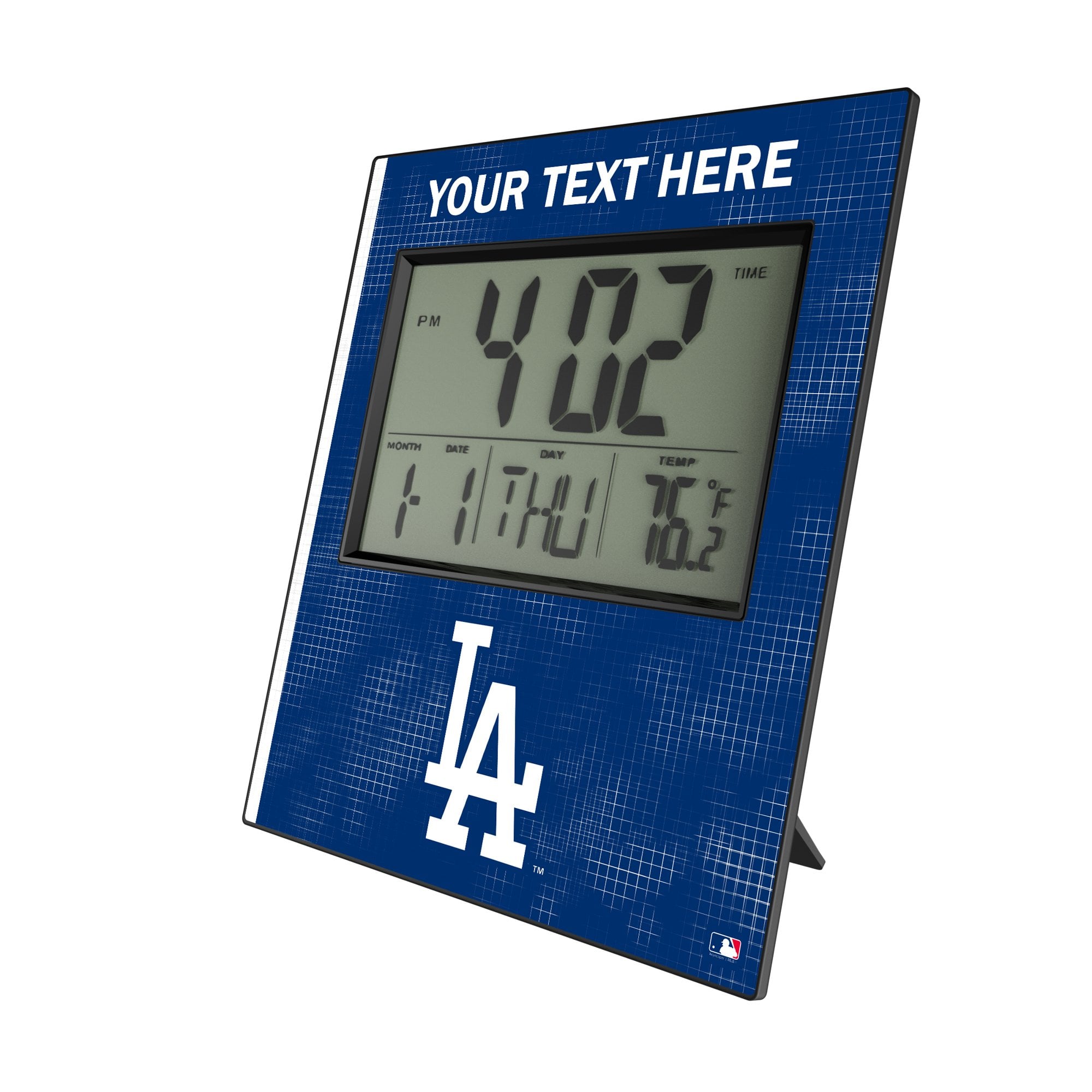 Keyscaper Los Angeles Dodgers Personalized Digital Desk Clock