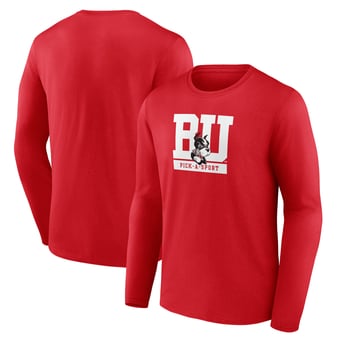 Men's Scarlet Boston University Authentic Pick-A-Sport Long Sleeve T-Shirt