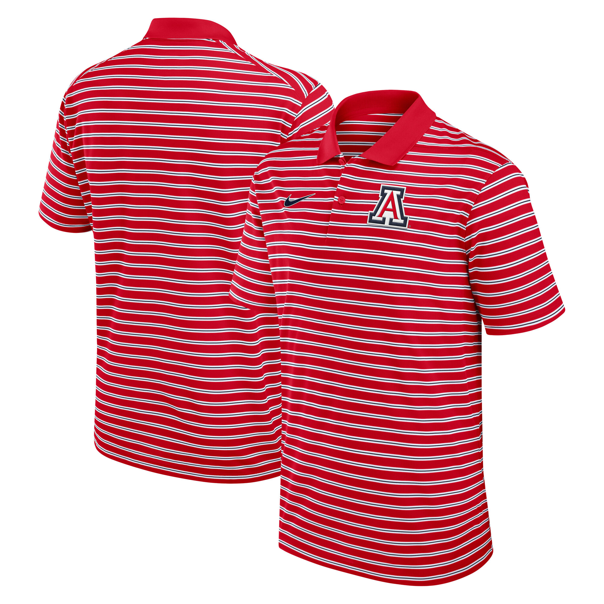 Men's Nike Red/White Arizona Wildcats Primetime Victory Striped Dri-FIT Polo