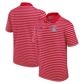 Men's Nike Red/White Arizona Wildcats Primetime Victory Striped Dri-FIT Polo