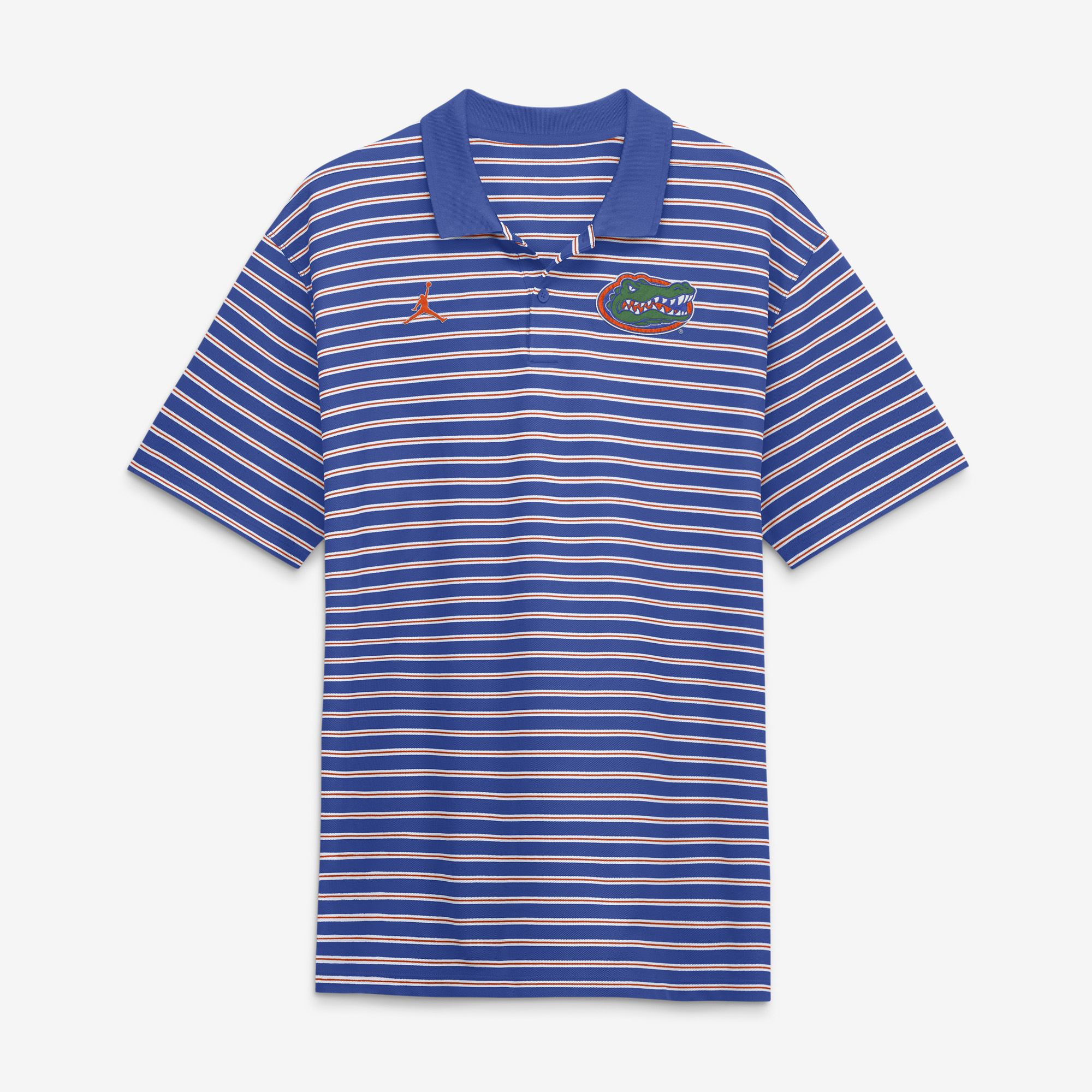 Men's Jordan Brand Royal/White Florida Gators Primetime Victory Striped Dri-FIT Polo